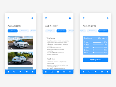 Car Review Application (1/2) app mobile mobile app ui ux