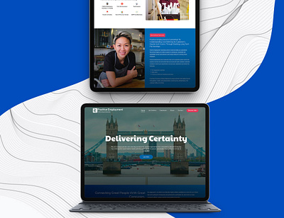Recruitment Agency Website branding design landingpage ui ux web website website design