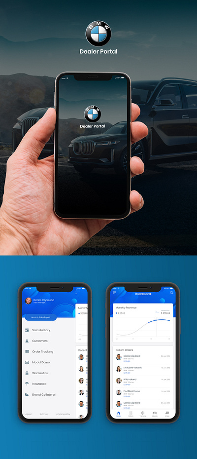 BMW Dealer Portal bmw dealer mobile portal ui