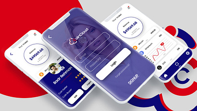 Coincloud - Wallet ui design appuidesign brandidentity design mobileapp prototype ui uidesign ux design uxdesign wallet walletapp