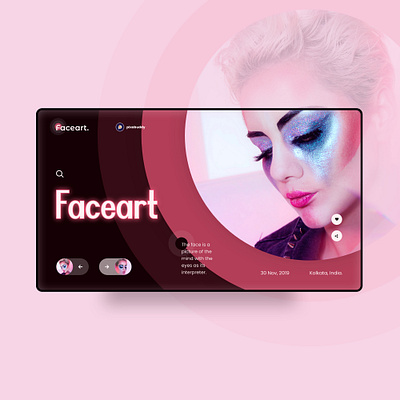 Faceart UI behance design designer dribbble instagram landing page logo logodesign minimal simple ui uidesign uiinspiration uiux ux ux ui uxdesign web webdesign website