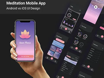 Android vs iOS UI Design android app app design flat ios logo ui
