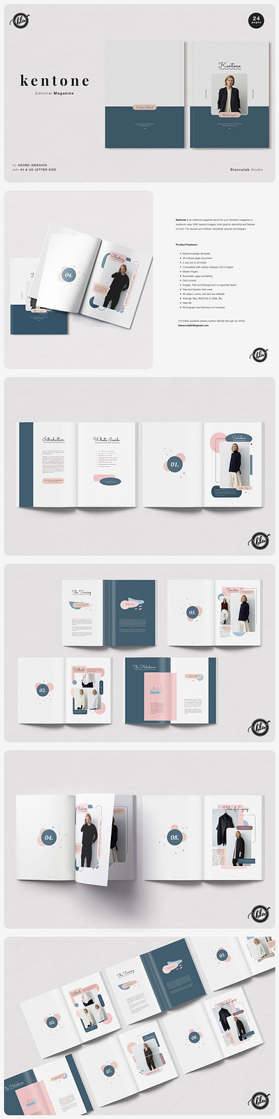 KENTONE Editorial Magazine branding brochure business catalogue clean download editing elegant free kentone magazine modern portfolio template