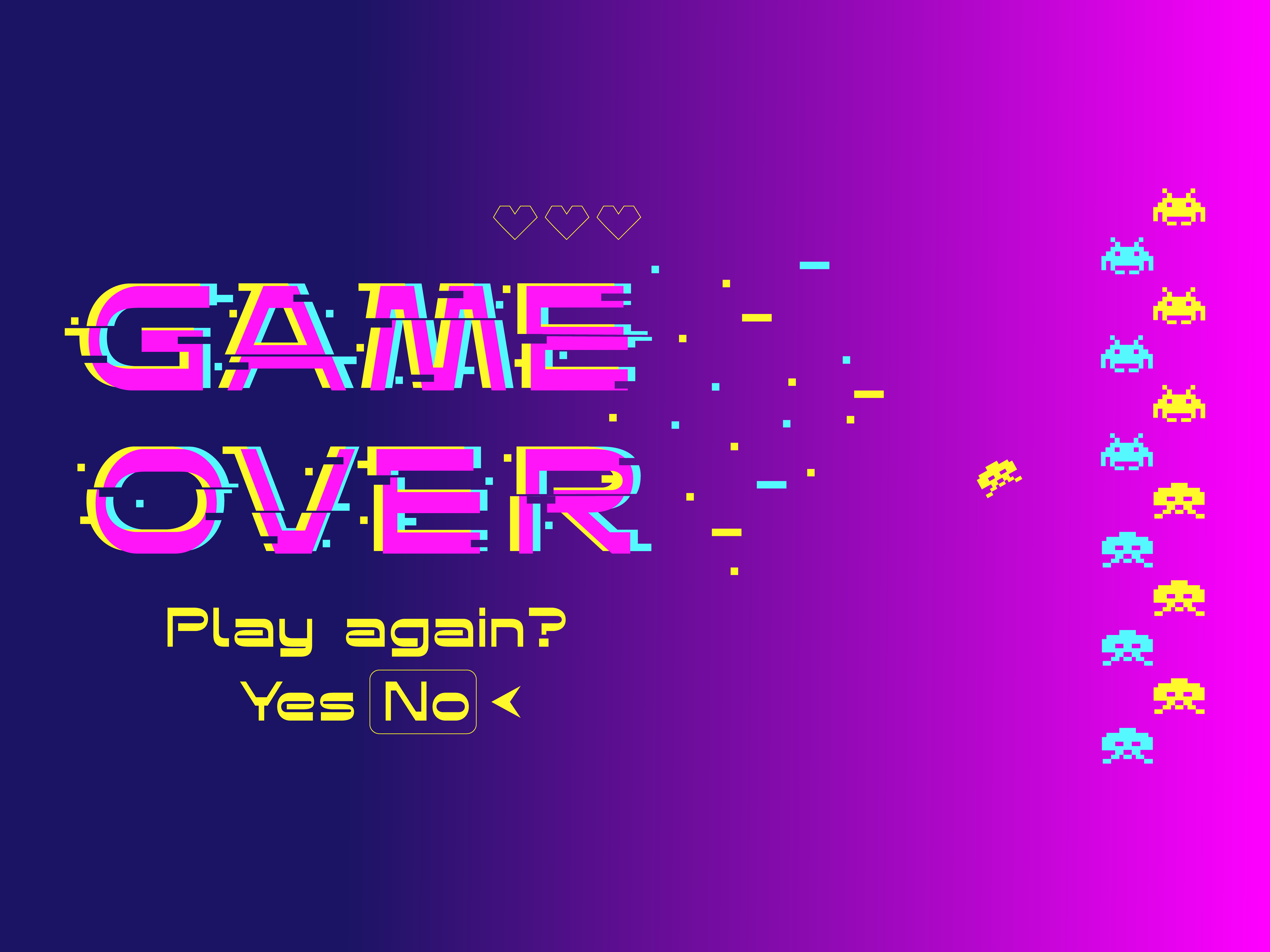 Example of Game Over.