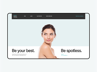 Skin Treatment Salon - Landing Page adobe xd beauty beauty salon dermatology health skincare ui uidesign uiux ux webdesign