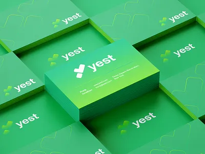 Yest Business Cards business cards design green starup