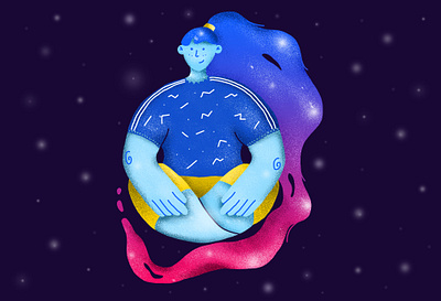 Genie - The Universe character characterdesign genie ghost illustration stars universe