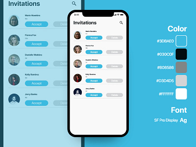 Pending Invitation design minimal mobile ui ui ux ui design ui designer ux designer