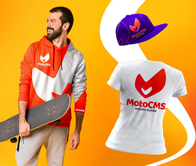 Branding for MotoCMS branding clothes design flat logo merch design merchandise typography