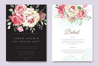 watercolor wedding card template art background card design floral frame greeting illustration invitation invite leaf nature set spring summer template vector watercolor wedding wreath