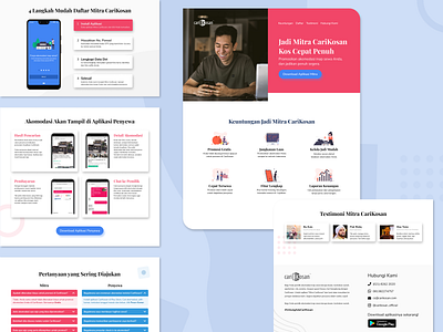 CariKosan Landing Page carikosan landing page property web design website