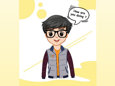 Little boy logo model like follow