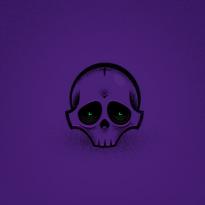 Simple Purple Skully art design illustration skull skullart skulls vector