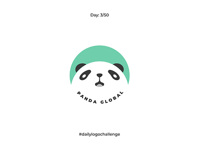 Panda Logo | Day 3 animal branding dailylogo dailylogochallenge dailyui graphic design identity logo logotype panda panda global panda logo