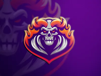 Fire Skull angry brand character e sport esport esports fire logo mascot skull sport