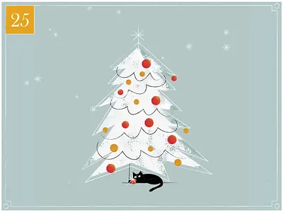 Christmas Countdown | 25 advent advent calendar animation animator black cat cat christmas christmas advent christmas card gif happy holidays looping animation merry christmas midcentury motion graphics ornament retro snow snowflakes texture