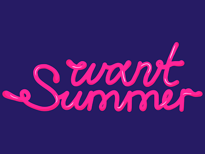 Want Summer branding design flow illustration typography ui