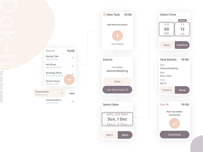 Dok-it - Apple Watch Todo List UI adobe xd app design app ui apple watch apple watch design apple watch ui design design app list ui list view mobile to do to do app to do list ui design watch design watch design ui watch os watch ui watchos