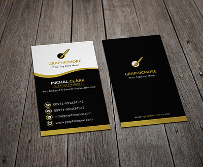 parsonal business card black business card business card verticle crative gardian gold parsonal style