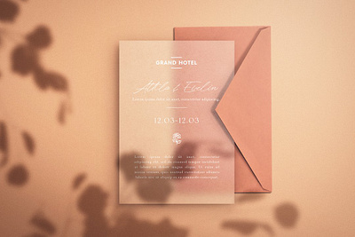 Save the Date - Paper Mockup Free PSD freebies invitation card mockup