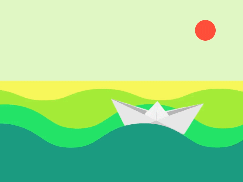 Paper Boat - animation animation animation 2d animation after effects boat illustration paper boat