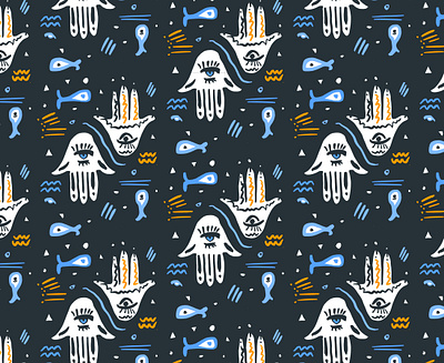 Hamsa Pattern art design hamsa icon illustration pattern vector