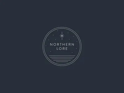 Northern Lore Logo branding circle illustration logo logotype minimalist logo winter