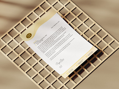 Free LetterHead Template branding design elegant freebie illustrator letterhead simple template