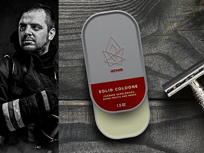 Arson Solid Cologne Package branding package packagedesign typography