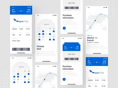 Flight ticket UI design airctaft app booking branding flight flight search flights newyork plane ui ux 极简主义 界面