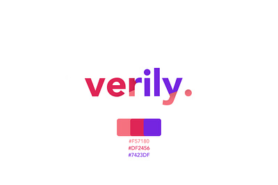 Verily branding branding colors design flat flatdesign hex codes logo shadow typography vector