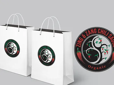 zing & zang chili sauce logo logo design packaging