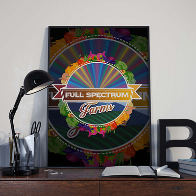 full spectrum Farms illustration logo vector