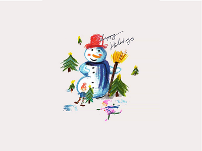 xmasiscomming pine snowboarding snowman