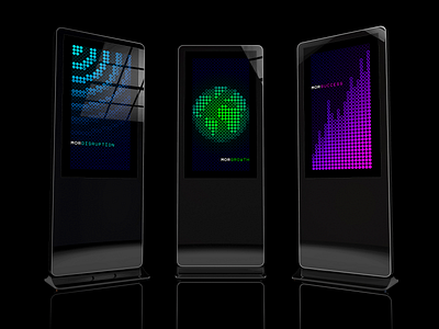 MOR Posters circle digital pixle poster sinage