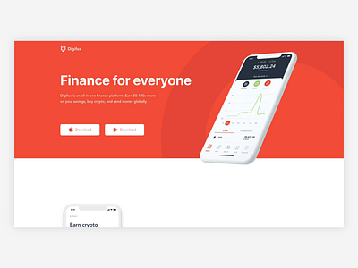 Digifox Landing Page crypto crypto wallet cryptocurrency landing page landing page design marketing site ui web design website