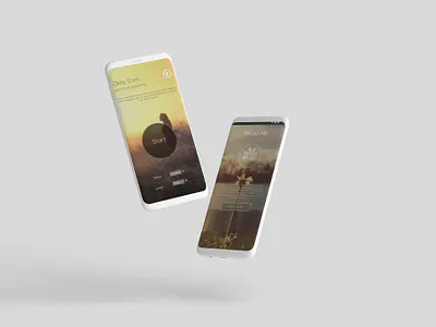 Relax Me App app branding design experiments relaxation ui