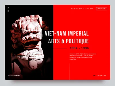 Art-Expo Landing Page art asian china dark dragon expo french red sansserif vietnam