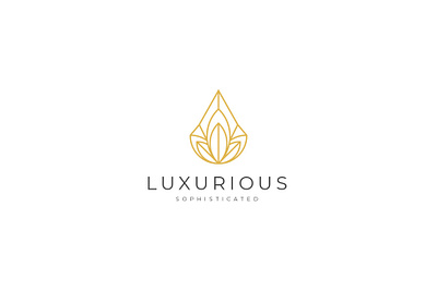 Luxurious Leaf Logo boutique cosmetics fashion feminine flower hotel jewelry logo luxurious luxury makeup mofern perfume resort salon skin care spa treatment vector wellness