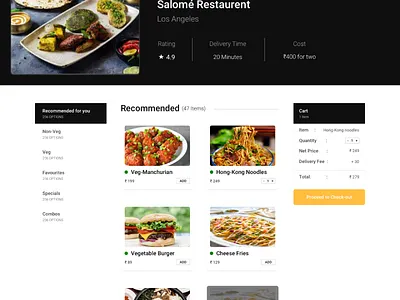 Food Application cart design food food app icon illustration restaurant typography ui ux web