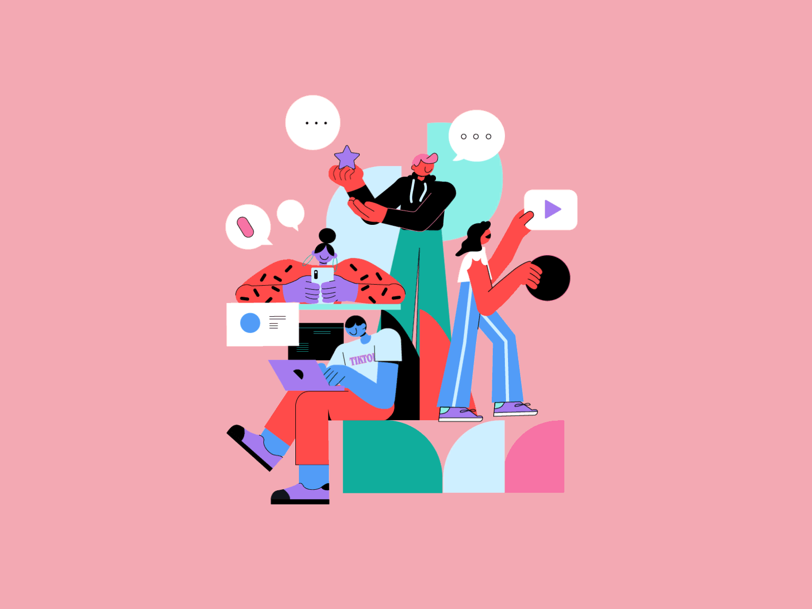 Careers in The Digital Industry app design flat gif illustration