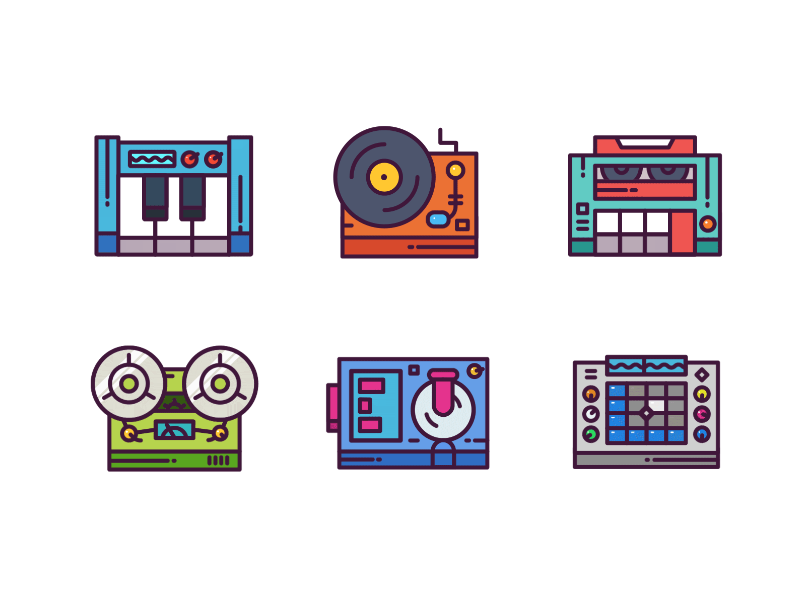 Music Animation animation gif icon icons motion music ui