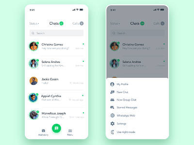 WhatsApp Redesign chatapp uidesign minimalist