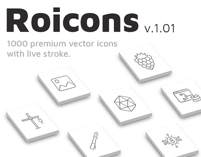 Roicons - premium vector icons app essential icons first first design first post firstshot flat icons icon design icon pack illustration line icon line icons logo roicons ui ui pack ui set ux vector web design