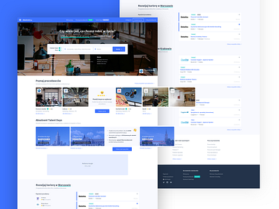 Absolvent.pl 3.0 - Alpha cards clean job board job listing jobs landing page light search ui ux web web design