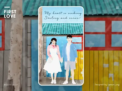 first love card color design happy illustration love men sweet ui women