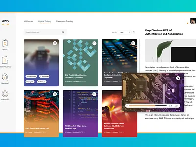 AWS Desktop Application Concept amazon app aws clean flat interface light ui ux