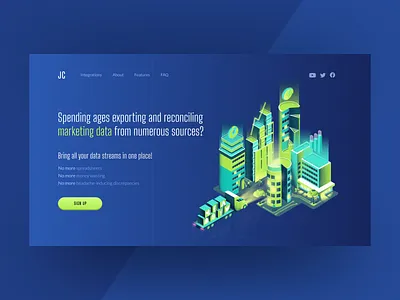 Header for JC illustration ui ui design user interface vector web design
