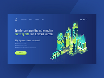 Header for JC illustration ui ui design user interface vector web design