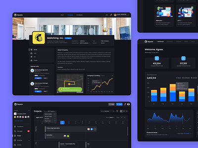 Square Dashboard UI Kit black friday deals chart dark ui dashboard dashboard design dashboard template data freebies illustration landing page onboarding statistics web design